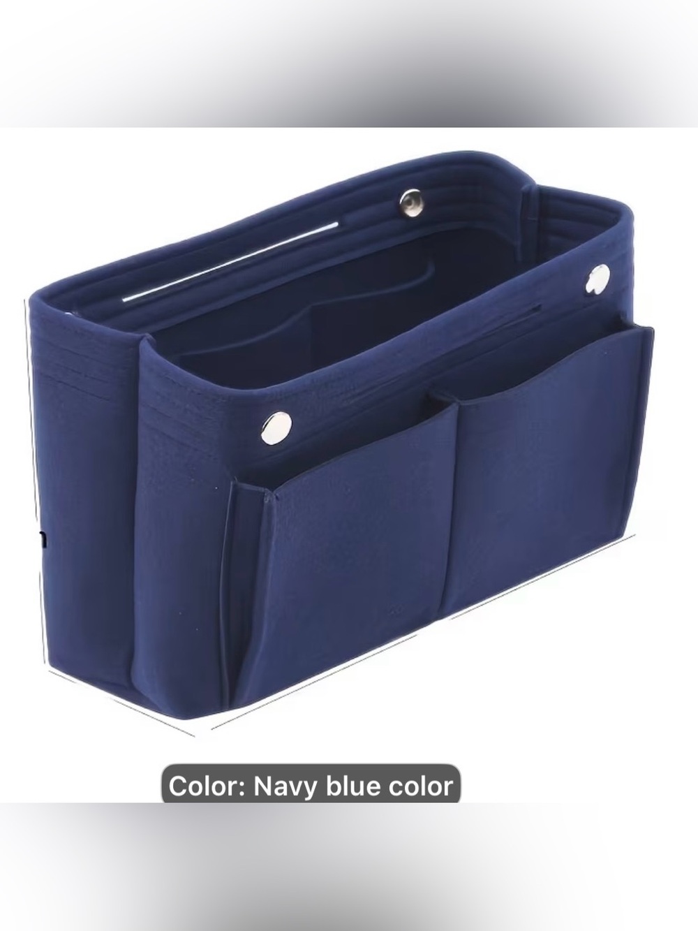Navy Blue Felt Tote Organizer Insert